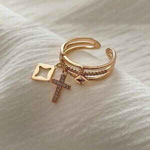 Gold Adjustable Trendy Ring